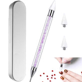 HiMo nail rhinestone picker wax pen with pink handle for precise placement.