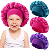 Gorro de seda Himoswis para niñas color rosa, mantiene el peinado durante la noche