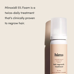 hims Hair Regrowth pump dispenser illustrating mess free application
