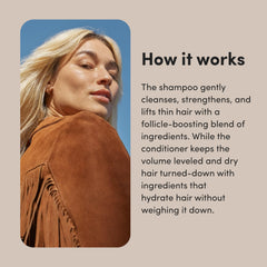Hims and Hers Biovolume 128 ingredient label close-up showcases science-driven care.