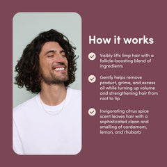 Shampoo lather in hand demonstrates gentle cleansing and soft feel.