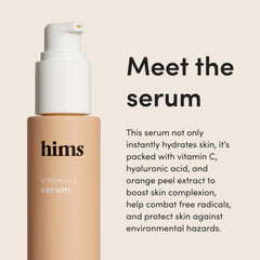 textura ligera del serum de hims y hers, absorción rápida