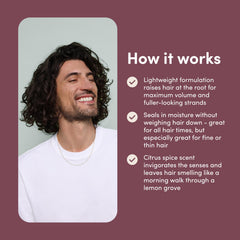 Massaging Hims Max Volume Conditioner to activate light lather