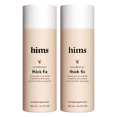 hims Thick Fix conditioner bottle-front, highlighting fuller-looking hair with a vegan formula