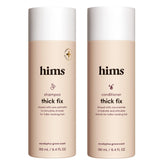 hims Thick Fix shampoo bottle pouring for a refreshing cleanse and scalp care