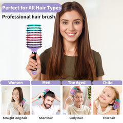 HIPPIH nylon pins brush massages scalp while detangling