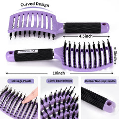 HIPPIH wet-dry hair brush with ergonomic handle for comfortable styling.