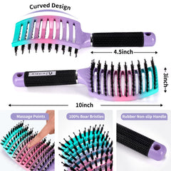 HIPPIH wet or dry hair brush for versatile detangling