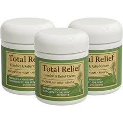 HiRelief Total Relief magnesium cream jar front view for daily nerve comfort.