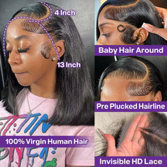 HIRIREMY glueless band wig offers easy wear without glue.
