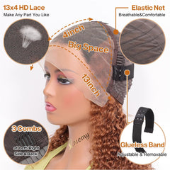 HIRIREMY Pre-plucked natural hairline with baby hairs for seamless blend.