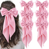 Hisial broches grandes rosa con clip sólido, ideal para peinados de uso diario.
