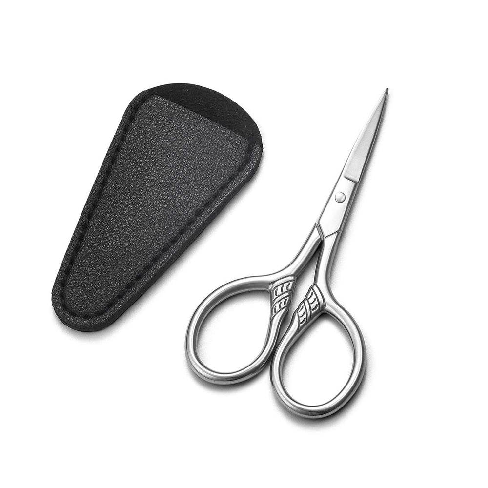 Hitopty small precision scissors in stainless steel for clean grooming cuts.