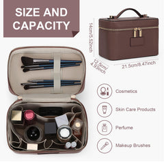 HiTotes removable divider inside view keeps cosmetics organized and accessible.