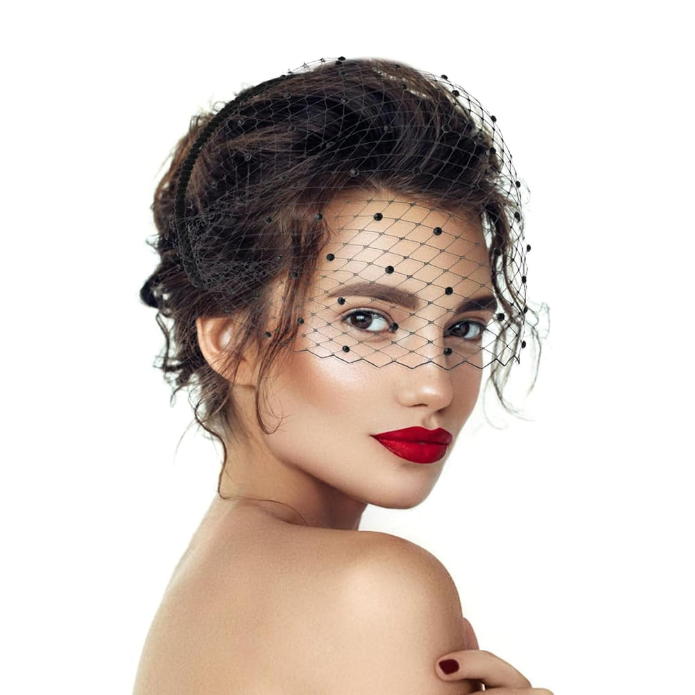 HIWIND diadema velo malla: complemento elegante para eventos y sesiones de fotos.