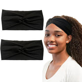 Hjiaruiky turbante mujer nudo clasico negro para uso diario cómodo.
