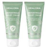 Hlonns Healora cream jar close-up highlighting non-greasy daily skin fold care.
