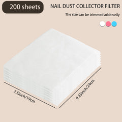 HLQHXWHZT filter paper compatible with popular nail dust collectors and vacuums