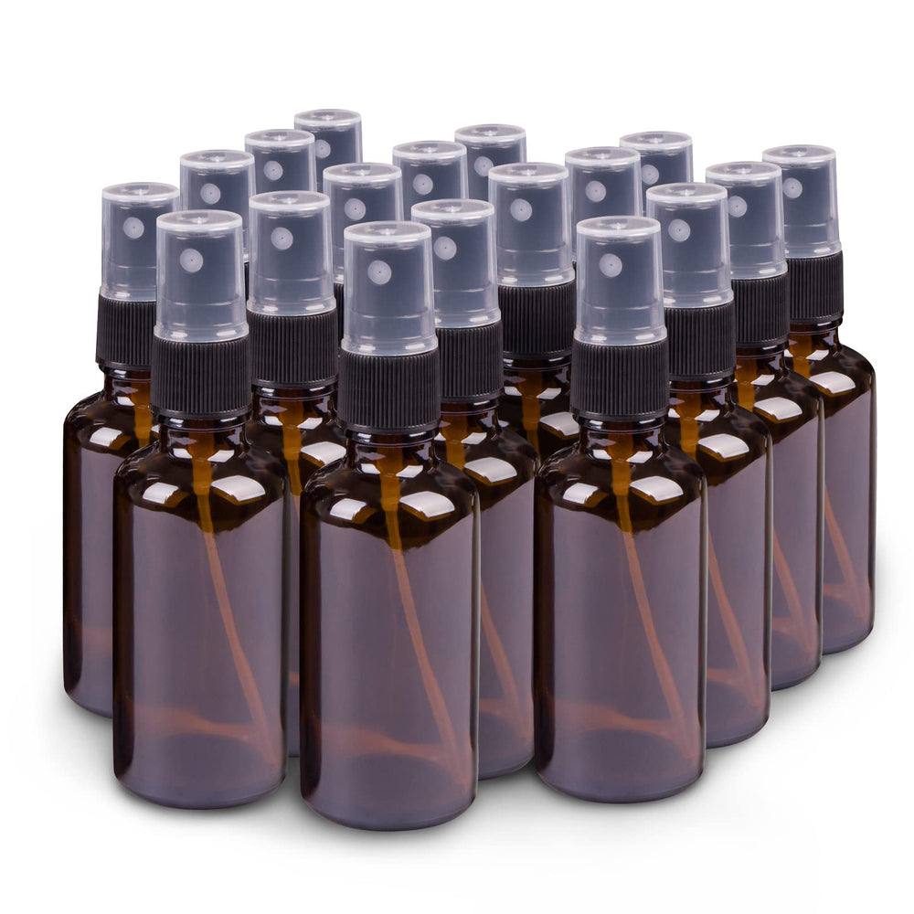 hmaimas small amber glass spray bottle 2oz with secure cap for essential oils and aromatherapy on the go