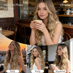 HMHIFI middle-part ombre waves with soft protein-fiber texture