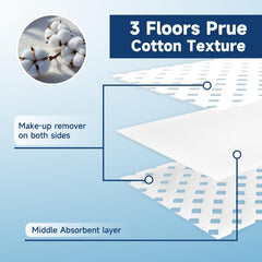HMTM lint-free cotton pads with no plastic; biodegradable daily option