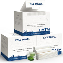 HMTM Face Towels 10x12 with thick plush texture for cleansing.