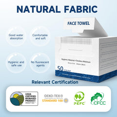 HMTM Face Towels double-side texture for deep cleansing.