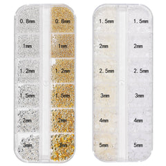 HNUIX Nail Art Charms: cuentas metal plateadas para uñas con acabado suave
