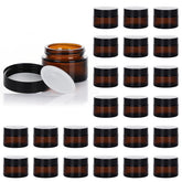 Hoa Kinh 1oz amber glass jar with lid for travel cosmetic storage