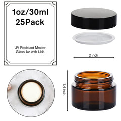 Hoa Kinh amber jar with black lid provides leak-free portability