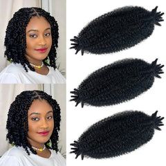 Hodgeous Marley Twist Hair pack3-1B close-up shows soft fibers for natural styling