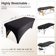 HOLITS bed cover showing cutout design for ergonomic access while working.