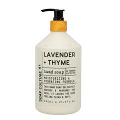 Home & Body Company Soap Culture 41 Lavender Thyme bottle for calming hand care