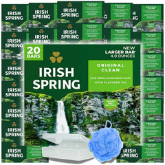 Jabón en barra Irish Spring Original Clean de 4oz para uso diario.