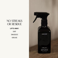 Homecourt Cece cleaner spray in action on a surface.