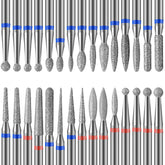 Homeet 30-piece nail drill bits kit in a tidy box for professional manicures.