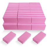 HomeyEra pink double-sided nail buffers with 100/180 grit for salon-quality buffing at home.