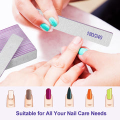 HomeyEra 12-pack emery boards for natural and acrylic nails