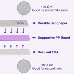 HomeyEra square 7.1-inch nail files designed for easy filing