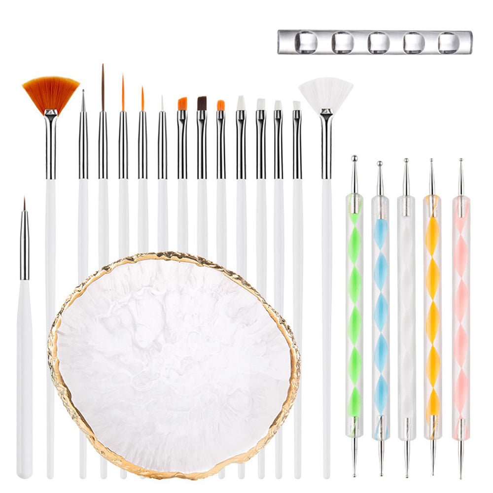 HomTop nail art brush set full kit display for versatile DIY manicures