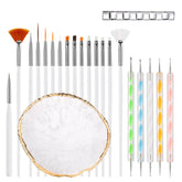 HomTop nail art brush set full kit display for versatile DIY manicures