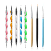 HomTop nail dotting tools set with dual-ended pens for versatile nail art.
