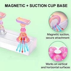 HomTop set includes pink and clear stands for easy organization