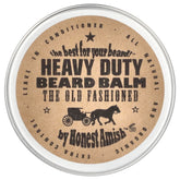 Honest Amish Heavy Duty Beard Balm 2oz jar front view for deep conditioning