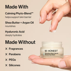 Honest Beauty Hyaluronic acid hydration image shows deep moisture for eye area