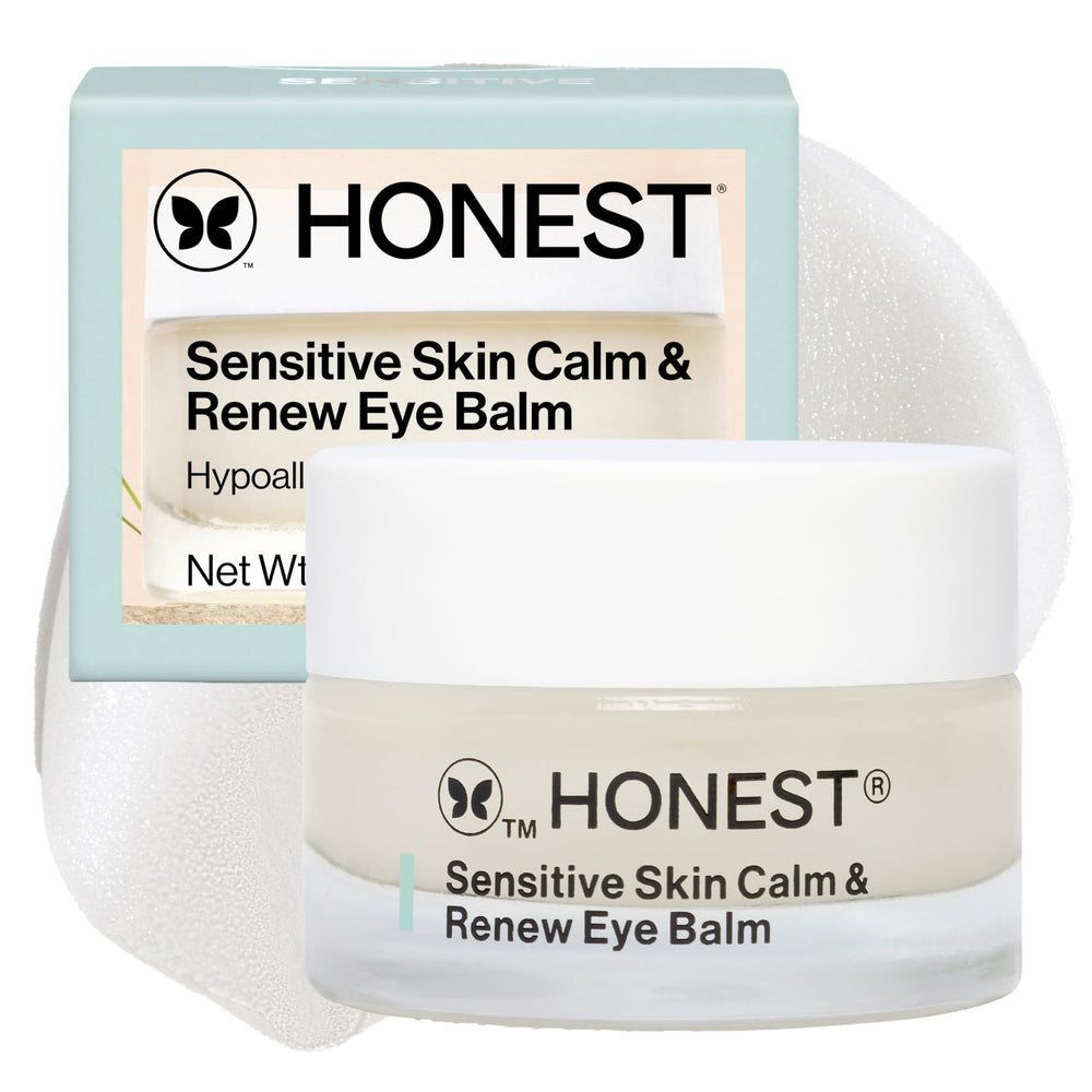 Honest Beauty Sensitive Skin Calm Renew Eye Balm close-up demonstrates soothing texture