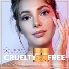 Application of Honey Girl Organics Face & Eye Creme small amount for long-lasting moisture