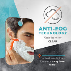 HONEYBULL anti-fog coating keeps reflection clear in hot showers