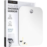 HONEYBULL fogless shower mirror with large 8x10 inch surface for shaving