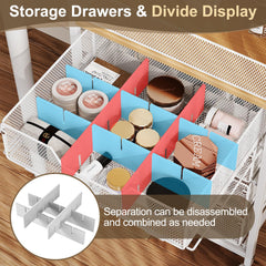 Hongtamoya makeup cart dividers organize lipsticks and perfumes in two drawers